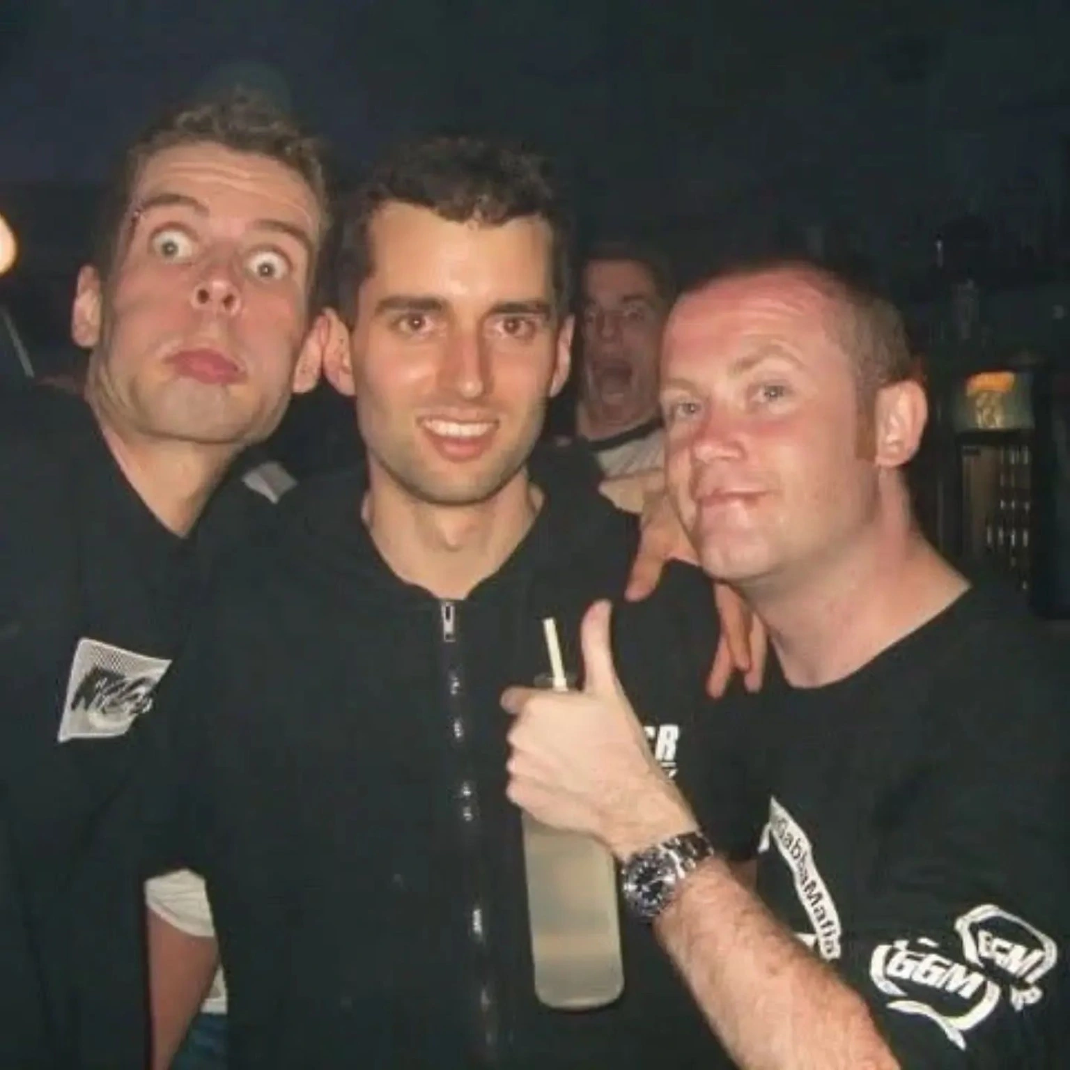 Stinger (left), DJ Plague (centre) and Smurf (right), early 2000s